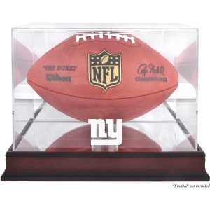 New York Giants Fanatics Authentic Mahogany Football Logo Display Case with Mirror Back