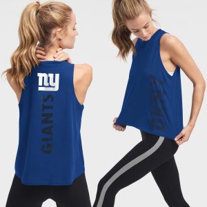 New York Giants DKNY Sport Women’s Olivia Tri-Blend Tank Top – Royal