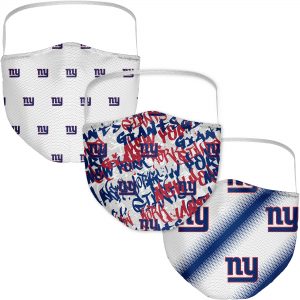 New York Giants Adult Official Logo Face Covering 3-Pack